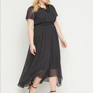 Chiffon Maxi Dress Fit & Flare with smocked waist